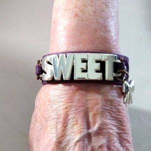 Faux Leather bracelet.